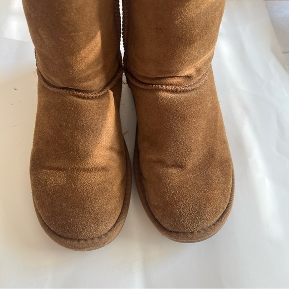Minnetonka Genuine Sheepskin leather Women Olympia Short Boots Golden Tan size 8 - Picture 12 of 15